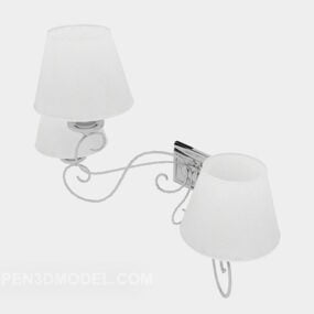 White Shade Modern Vegglampe 3d modell