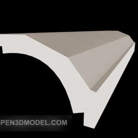 White Plaster Line Component 3D-malli
