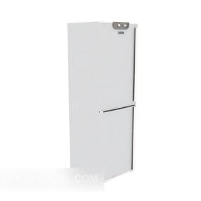Kühlschrank mit zwei Türen, weiße Farbe, 3D-Modell