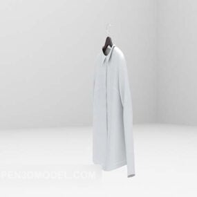 نموذج أزياء القميص الأبيض ثلاثي الأبعاد