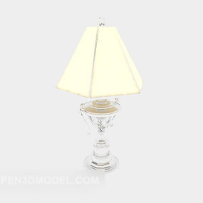 White Sahde Simple Table Lamp 3d model