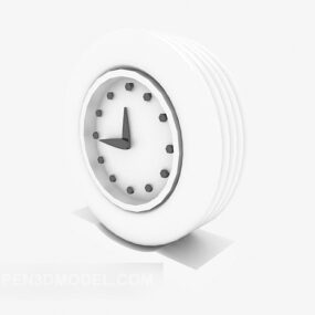 White Small Table Alarm 3d model