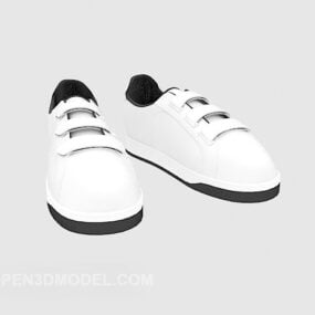 Zapatillas blancas de moda modelo 3d