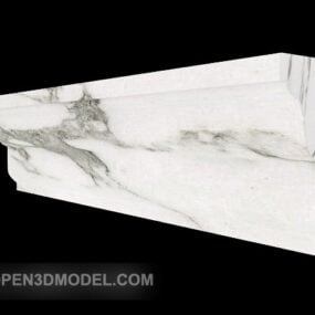 Model 3d Komponen Eropa Batu Putih Molding