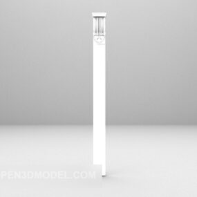 White Stone Pillar Column 3d model