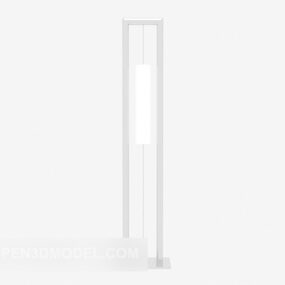 Nội thất đèn bàn treo màu trắng mô hình 3d