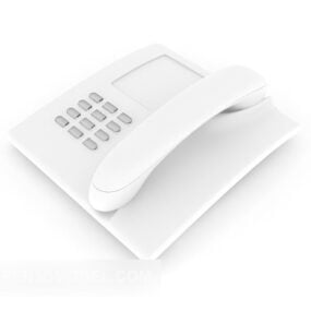Modelo 3d de dispositivo telefônico branco