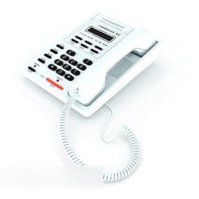Linha L de telefone branco Modelo 3d