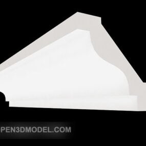 白い細い石膏ライン3Dモデル