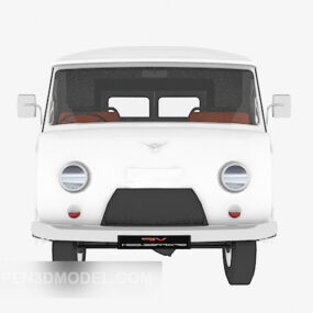 White Transporter Car 3d model