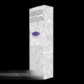 Climatisation verticale électronique blanche modèle 3D