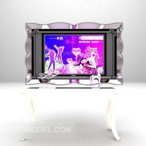 Beyaz Ahşap TV Çerçevesi 3d modeli