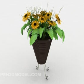 Wild Chrysanthemum Potted 3d model