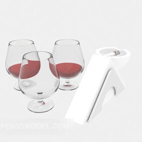 Wine Glass, Ashtray 3d model