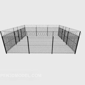 Iron Wire Fence 3d model