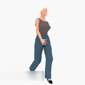 Character Woman On The Walk 3d model