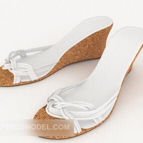 3д модель женских туфель на наклонном каблуке