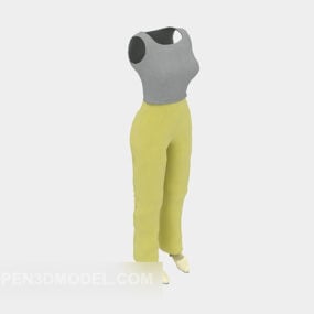 Moda esportiva feminina moderna modelo 3D