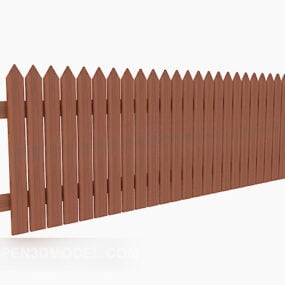 Wood Fence Home Fence 3d model