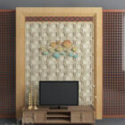 Holz TV Wand