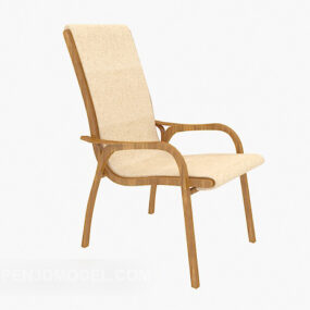 Wood Armchair Elegant Design 3d model