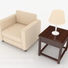 Combinación de mesa y silla de madera beige