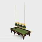 Wood Billiard Table With Lighting