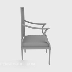 Wood Chair Grey Color 3d model