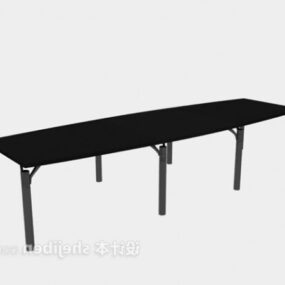 Dark Wood Conference Table 3d model
