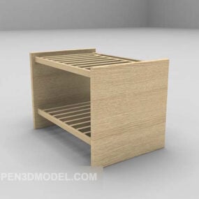 Wood Decoration Frame Cabinet 3d model