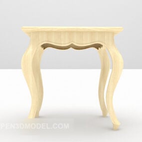 قفسه دکوراسیون چوبی مدل سه بعدی اروپایی