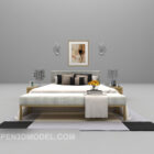 Wood Double Bed Large Full Sets