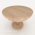 Открытый деревянный круглый стол