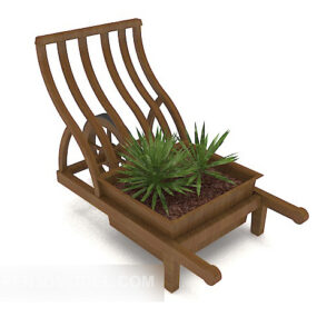 Wood Feature Potted 3d model