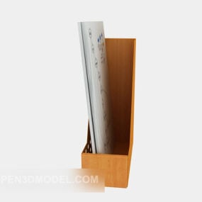Wood Folder Office Furniture 3d model