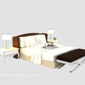 Wood Furniture Hotel Style 3d model