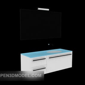 Wood Hand-washing Table 3d model