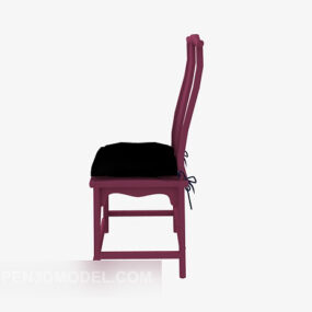 Wood High-back Chair 3d model