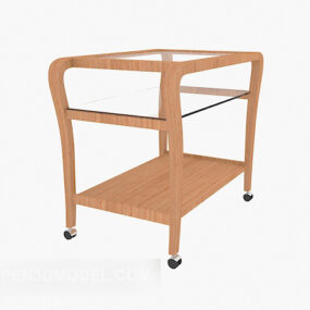 Dřevěný domácí odkládací stolek 3D model