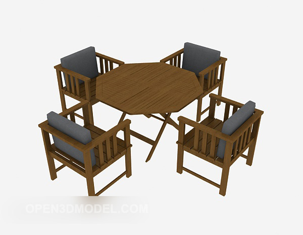 Wood Leisure Table And Chair