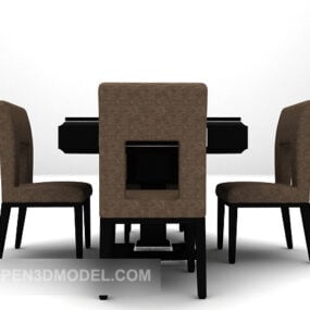 أثاث كازينو طاولة ماهجونج الخشبي نموذج ثلاثي الأبعاد