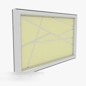 Rectangle Landscape Painting Frame On Wall 3d model