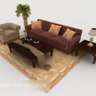 Sofa z drewna mieszanego