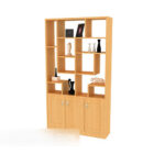 Wood modern Bogu rack display cabinet 3d model