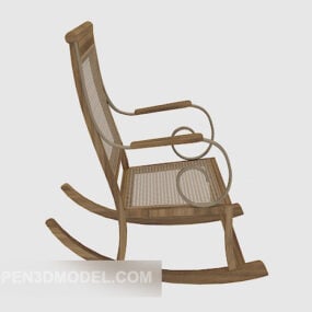 3д модель кресла-качалки из американского дерева