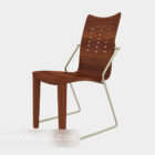 Drewniany prosty fotel wypoczynkowy Model 3D