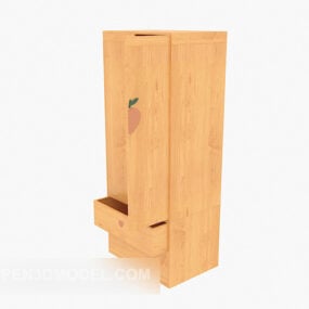 Modello 3d di armadio in legno