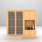 Wood wardrobe recommended 3d model