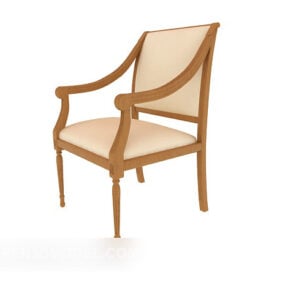 Yellow American Casual Chair 3d model