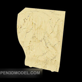 Žlutá evropská kamenná komponenta 3D model